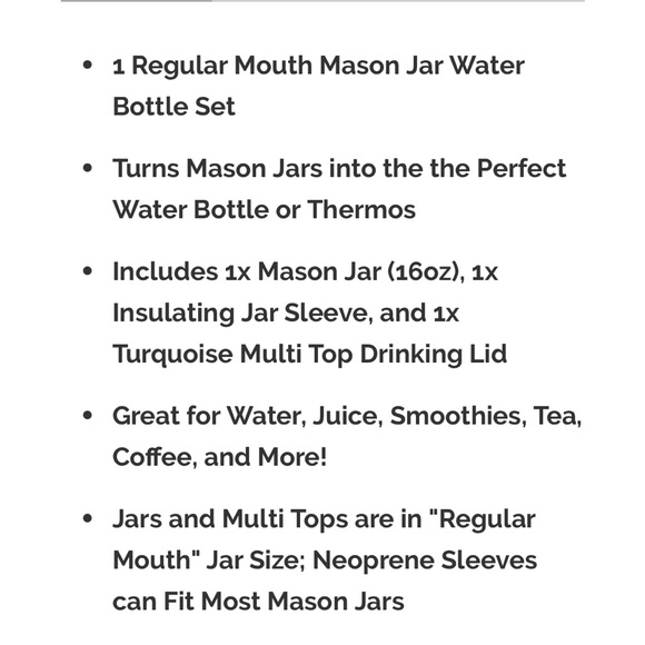 Masontops Mason Jar Hydration Kit NWT - Picture 6 of 8